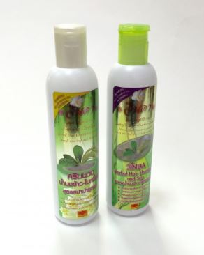 Jinda Herbal Shampoo and SPA Fresh mee leaf + Rice milk + vitamin B5, 250 ml.