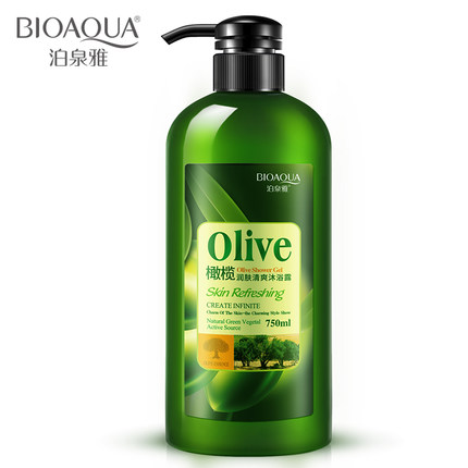 798844 BIOAQUA Olive Увлажняющий гель для душа с маслом оливы, 750 мл