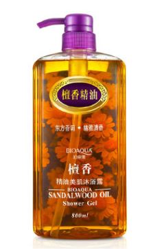 *739625(сломан носик) BIOAQUA Sandalwood oil Питательный гель для душа с маслом санд. дерева, 800 мл