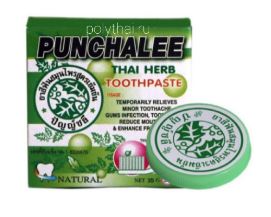 *087612 Punchalee Fresh & Clean Thai Herb Toothpaste Травяная зубная паста, 35г