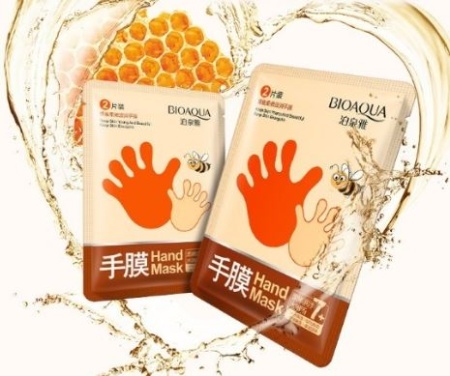 *748948 Bioaqua Питательная маска - перчатки для рук с медом 