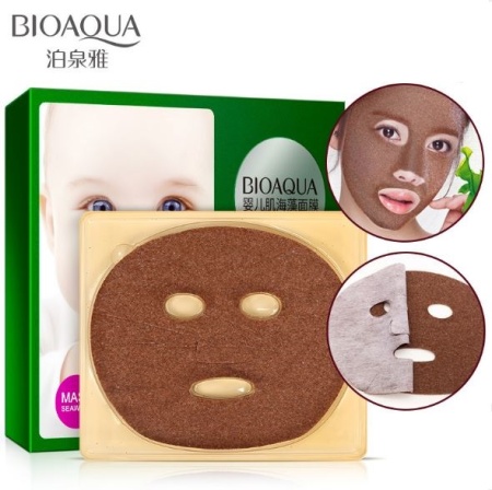*767833 BIOAQUA BABY SKIN Маска для лица из семян водорослей, 10г*7, 12шт/кор