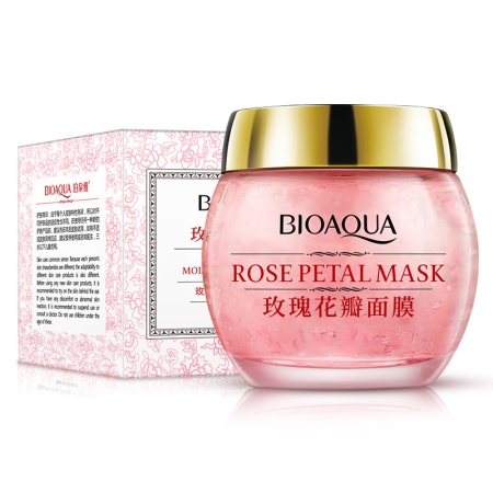 BIOAQUA ROSE PETAL MASK Увлажняющая маска для лица с лепестками роз, 120 г, 12 шт/уп
