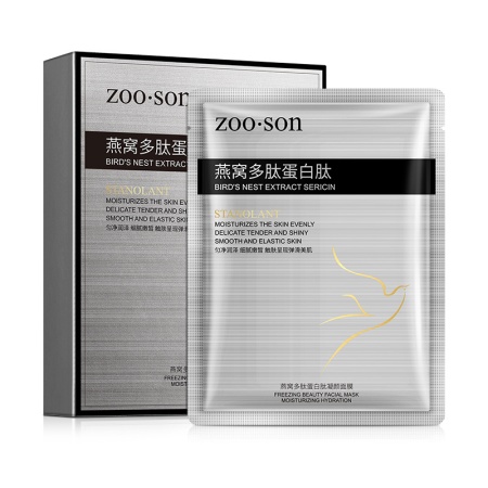ZOO SON FREEZING BEAUTY FACIAL MASK Маска-салфетка для лица с экстрактом ласточкиного гнезда, 30г