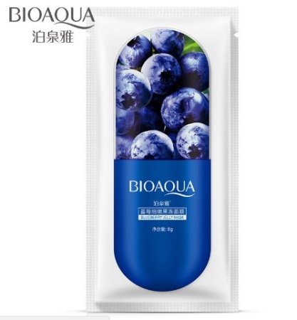 791784 BIOAQUA Jelly Mask Разглаживающая маска – желе для лица с экстрактом голубики, 8 г