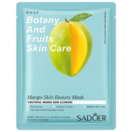 990177 SADOER MASK BOTANY AND FRUITS SKIN CARE Маска-салфетка с экстрактом манго, 25 г