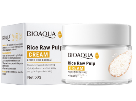 956303 BIOAQUA RICE RAW PULP крем для лица с рисовым экстрактом, 50 г.