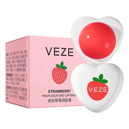 VEZE Бальзам для губ с экстрактом клубники, 5,8г