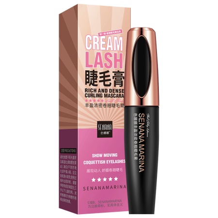 SENANA CREAM LASH Подкручиваяющая и удлиняющая тушь для ресниц (водостойкая), 12г