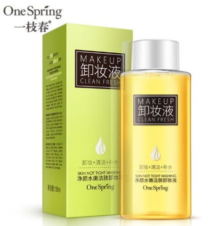 One Spring Make up clean fresh Очищающее средство для снятия макияжа, 150 мл, 12шт/уп
