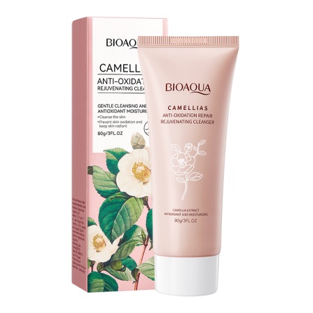 BIOAQUA CAMELLIAS ANTI-OXIDATION Пенка для лица с экстрактом камелии, 80г