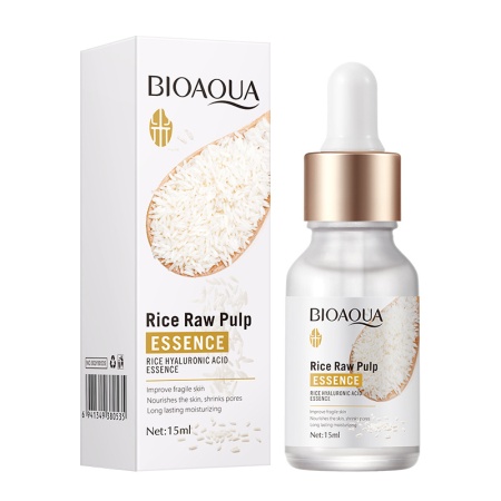 BIOAQUA RICE RAW PULP эссенция для лица с экстрактом риса и гиалуроновой кислотой, 15мл