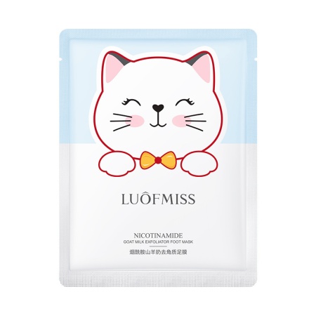 LUOFMISS Маска-носочки для ног с козьим молоком и никотинамидом, 1пара*35г