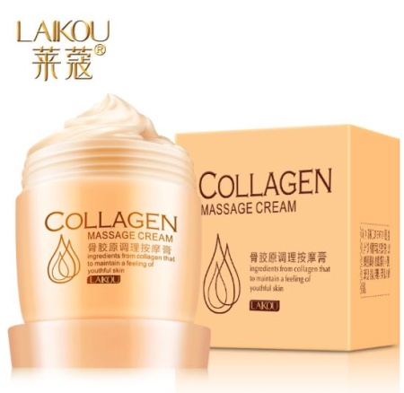 LAIKOU Collagen massage cream Увлажняющий массажный крем с коллагеном, 80г