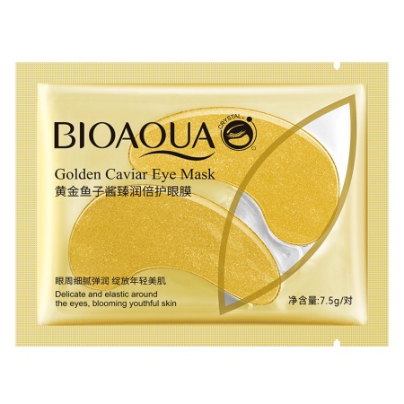 890072 BIOAQUA Golden Caviar гидрогелевые патчи с частицами золота, 7,5г