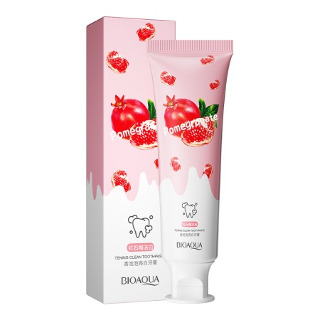 BIOAQUA TANING CLEAN TOTHPASTE  Зубная паста отбеливающая (гранат), 100г