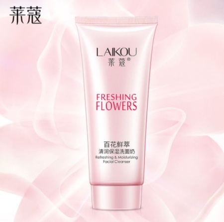 LAIKOU FRESHING FLOWERS Очищающая пенка с цветочными экстрактами,100 г