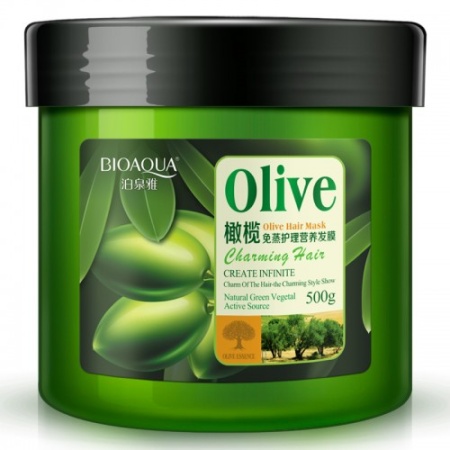 *780030 BIOAQUA  Olive Маска для волос с оливой, 500 мл, 18шт/уп