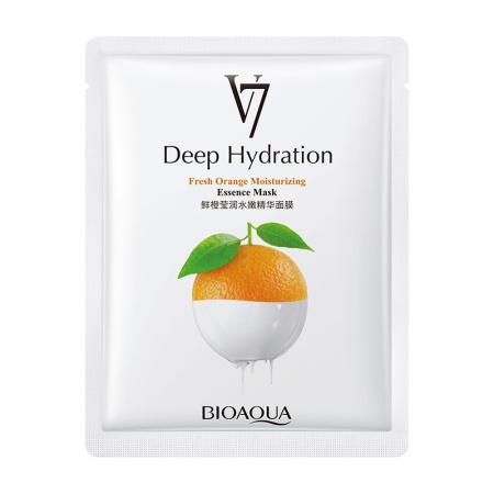 BIOAQUA v7 deep hydration orange mask  Маска -салфетка для лица с экстрактом апельсина, 30г